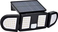 LED Strahler Solar Bewegungsmelder Fernbedienung 2400mAh Akku IP54