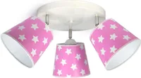 Deckenleuchte Deckenlampe Kinderleuchte Kinderlampe Leuchte Lampe mehrfarbig Stern Metall 230V 299 300 G3 (300-G3 Sternchen, Rosa)