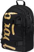 Baagl Schulrucksack für Jungen Mädchen Teenager - Skateboard Rucksack - Kinderrucksack mit Laptopfach und Brustgurt für Schule (Skate Gold)