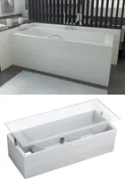 BADLAND Badewanne Rechteck Talia 170x75 mit Ablaufgarnitur, Füßen und Wannenträger GRATIS