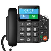 Maxcom MM42D - Seniorengerechtes Festnetztelefon mit 4G SIM-Karte