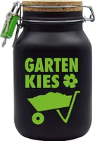 Spardose Geld Geschenk Ideen Garten Kies Grün Schwarz Größe XL 2 Liter