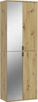 ProjektX Kleiderschrank 2+2-türig 4 Türen Eiche Nachbildung, Spiegel.