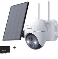 ieGeek  2K Überwachungskamera Außen Kabellosmit 64GB Speicherkarte, PTZ, PIR-Sensor
