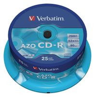 Verbatim CD-R AZO Crystal, Spindel, Cyanine/Azo Dye