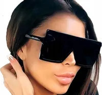 Damen-Sonnenbrille - Große quadratische Schwarze Mode - Sommerstyling und UV-Schutz - Retro-Vintage-Design -