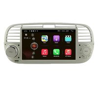 Prehrávač DVD do auta, 7-palcový dotykový displej HD, štvorjadrový Android 10, biela hlavná jednotka