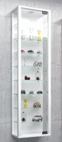 VCM Glasvitrine hängend | Vitrine Glas mit ESG-Sicherheitsglas | Maße ca. H. 115 x B. 33 x T. 18 cm| Hängevitrine Glas | Modern und platzsparend | Glas Vitrinenschrank -  Stano Maxi
