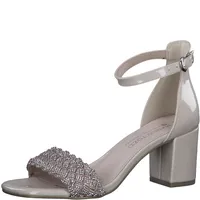 MARCO TOZZI Damen Sandalette by GMK Lack Metallic Strass Flechtoptik 2-88302-20, Größe:37 EU, Farbe:Rosa