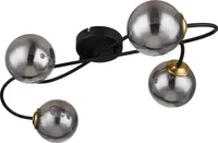 Globo Lighting Deckenleuchte Metall schwarz matt, 5x G9