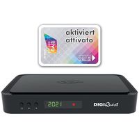 DIGIQuest Q90 4K UHD Combo Receiver mit Aktiver Tivusat Karte (DVB-S2/T2, HDMI, USB 3.0, LAN)