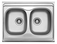 Edelstahl Küchenspüle Einbauspüle Doppel Spülbecken mit Ablaufzubehör Eckig78x43 