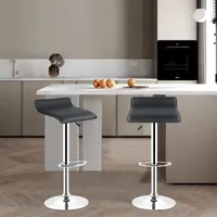 Barhocker 2er Set Barstuhl Höhenverstellbar Hocker mit Gepolsterte Sitzfläche 360° Drehbar Bürohocker Modern Arbeitshocker für Bar Bistro Café Küche