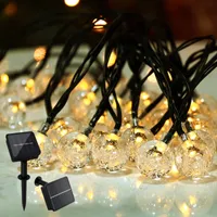 LUMILED Solar Fairy Lights Outdoor 21M 100 LED Crystal Balls Solar Fairy Lights Warm White Outdoor Waterproof IP44 for Garden Terrace Balcony Wedding Party Outdoor Christmas Easter Crystal Balls