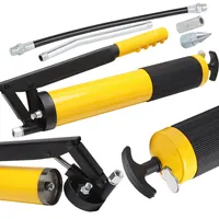 Handhebelfettpresse f. 600ml komplett 4-tlg mit Schlauch, Rohr und 2 Mundstück, Fettpresse, Schmierpresse, 6000 psi Retoo