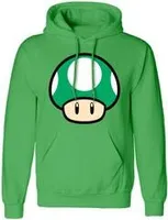 Super Mario Kapuzenpullover Herren 1 - Up Mushroom grün M