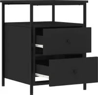 vidaXL Nachttisch Schwarz 44x45x60 cm Holzwerkstoff