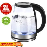 2,0L Glaswasserkocher LED Edelstahl Teekocher BPA frei Wasserkocher Glas | B007