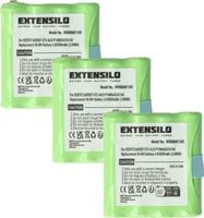 EXTENSILO 3x Akku kompatibel mit Motorola Talkabout T40, T80 Extreme, TLKR 3, TLKR 5, TLKR 6, XT, XTB Funkgerät, Walkie Talkie (800 mAh, 4,8 V, NiMH)