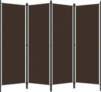 vidaXL 4-tlg. Raumteiler Braun 200x180 cm