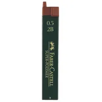 FABER-CASTELL Druckbleistift Minen Super Polymer 9065 S 2B 12 Minen 0,5 mm
