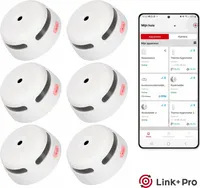 X-Sense XS01-M Intelligenter Rauchmelder mit Wifi - 6 Rauchdetektoren - Link+ Pro - Drahtlos vernetzbarer Rauchwarnmelder - Feueralarm - Rauchdetektor