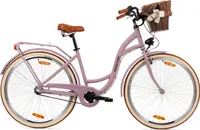 Goetze Style 28 | 18 Zoll ALU City Bike Damen Fahrrad, 3-Gang Nabenschaltung mit Rücktritt, Korb inkl.