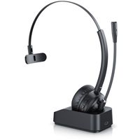 CSL Wireless-Headset Mono, Bluetooth, Ladestation, Kopfhörer mit flexiblem Mikrofon, schwarz