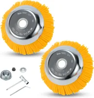 Unkrautbürste 2er Nylon 25,4x200mm 8 Zoll Freischneideraufsatz Nylonbürste Für Stihl Motorsense Freischneider