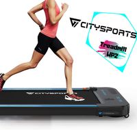 Laufband elektrisch leise, Laufbänder Treadmill 1-6 km/h einstellbar, 440W Motor mit Fernbedienung und LCD Display, einfach zu transportieren und zu lagern, geeignet für Büro und zuhause,