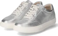 Paul Green Damen Low Sneaker Silber Glattleder Größe: 40