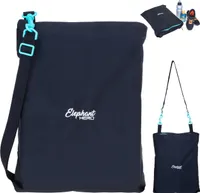 Turnbeutel Sportbeutel Kinder Jungen Mädchen Elephant Hero Signature Attach Bag Gym Turnen Schule Kleiderbeutel Schultergurt gymbag 13019 Tiff Türkis Black