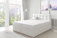 Boxspringbett Schlafzimmerbett OVIEDO 180x200cm Kunstleder Weiss
