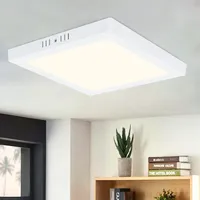 ZMH LED Deckenleuchte Flach Modern LED Lampe Weiß Eckig Lampe neutralweiß 4000K 18W IP44 Wasserfest für Küche Büro Wohnzimmer Badezimmer Flur Ø23