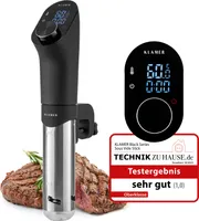 KLAMER Sous Vide Stick, 1200 Watt IPX7 wasserdichter Sous Vide Garer mit 3D Zirkulation und 20-95℃ Temperaturregelung, Schongarer Timerfunktion und LED Display