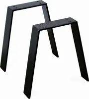 Bankbeine Bankkufen Tischbeine Tischgestell Tischkufen Couchtischkufen Stahl Metall Schwarz Industrial Tisch Bank Sitzbank Couchtisch Kufen  40x42cm  Schwarz, Vm