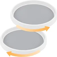 2x otočný organizér do kuchyně, 25cm otočný stojan na kořenky Lazy Susan, 360° otočný zásobník do lednice, kulatá otočná deska do kuchyně