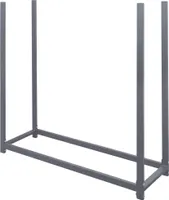Kaminholzregal Regal Aufbewahrung für Kaminholz Brennholz Holzunterstand Kaminholzständer mit Abdeckung 3 Größen in Anthrazit V2Aox, Auswahl Modellgröße:Modell 1 - 119 x 119 x 36 cm