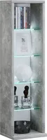 Standregal Glasregal Wandregal Stand Glas CD DVD Regal Raumtrenner Beton Optik