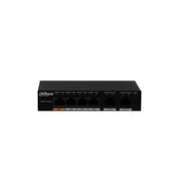 Dahua Technology PFS3006-4ET-60 Netzwerk-Switch Unmanaged Fast Ethernet (10/100) Power over Ethernet (PoE) Schwarz  DAHUA TECHNOLOGY Power over Ethernet (PoE): Ja, Netzstandard: IEEE 802.3af, IEEE 802.3at, Switch-Typ: Unmanaged, Anzahl der basisschaltenden RJ-45 Ethernet Ports: 5, Basic Switching RJ-45 Ethernet Ports-Typ: Fast Ethernet (10/100), Routing-/Switching-Kapazität: 1,8 Gbit/s, MAC-Adressentabelle: 2000 Eintragungen