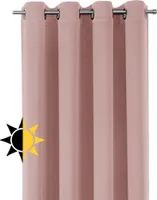 BEAUTEX Verdunkelungsgardine mit Ösen, Blackout Ösenschal, Vorhang, blickdicht & abdunkelnd  (Altrosa 300x245 cm)