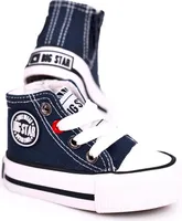 Dziecięce Wysokie Trampki Z Suwakiem BIG STAR HH374189 Granatowe 18