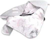 Baby-Delux Baby Einschlagdecke für Babyschale Autositz Kinderwagen 90x90cm für Winter Baumwolle Samt Märchenwald rosa