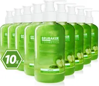 BRUBAKER Cosmetics tekuté mýdlo na mytí rukou v praktickém dávkovači - jemně čistí a hydratuje, jablko, balení po 10 ks (10 x 240 ml)