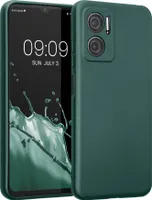 kwmobile Handyhülle kompatibel mit Xiaomi Redmi 10 5G Hülle - weiche Silikon Case metallisch schimmernd in Metallic Petrol