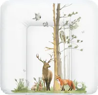 Ceba Baby® weiche Wickelauflage 75x72 cm - Baby Wickelunterlage - Wickeltischauflage für Junge und Mädchen - Wasserdicht, abwaschbar - Wald