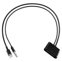 Dock Input 3,5mm Klinke AUX In Adapter Kabel sound Audio schwarz für iPhone iPod
