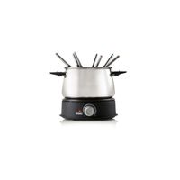 DOMO DO706F Fondue, 1500 W, 1,4 l, 8 widelczyków do fondue, stal nierdzewna/czarny