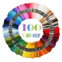 LIVAIA Embroidery Thread Set Cross Stitch Floss , 100 Colours