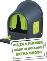 MeineHennen x Olba Legenest für Hühner in Anthrazit/Grün - MyCozyNest -Legenest für bis zu 5 Hühner zur Wandmontage - Hühnernest - Geflügelnest